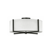 Hinkley 41708 Axis Off White 3-lt 20" LED Semi-Flush Mount - Black