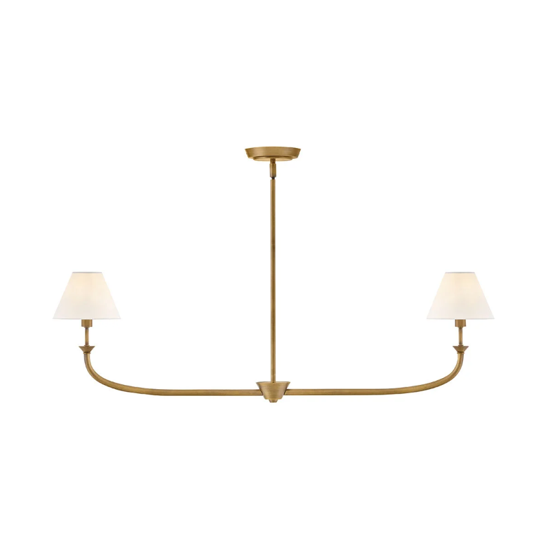 Hinkley 45164 Greta 2-lt 41" LED Linear Chandelier - Heritage Brass