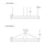 Elite LOOP-RD-DI-LED-4 Architectural LED Round Pendant, Direct/Indirect Light