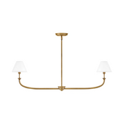 Hinkley 45164 Greta 2-lt 41" LED Linear Chandelier - Heritage Brass