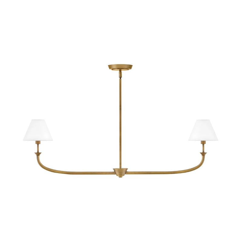 Hinkley 45164 Greta 2-lt 41" LED Linear Chandelier - Heritage Brass