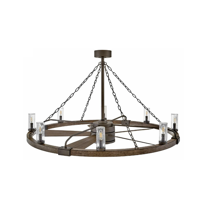 Hinkley 906144F Sawyer 52" LED Outdoor Smart Fandelier - Metallic Matte Bronze