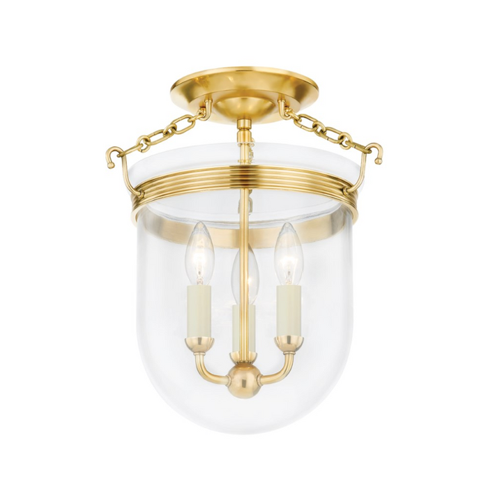 Hudson Valley MDS1600 Rousham 3-lt 13" Semi Flush