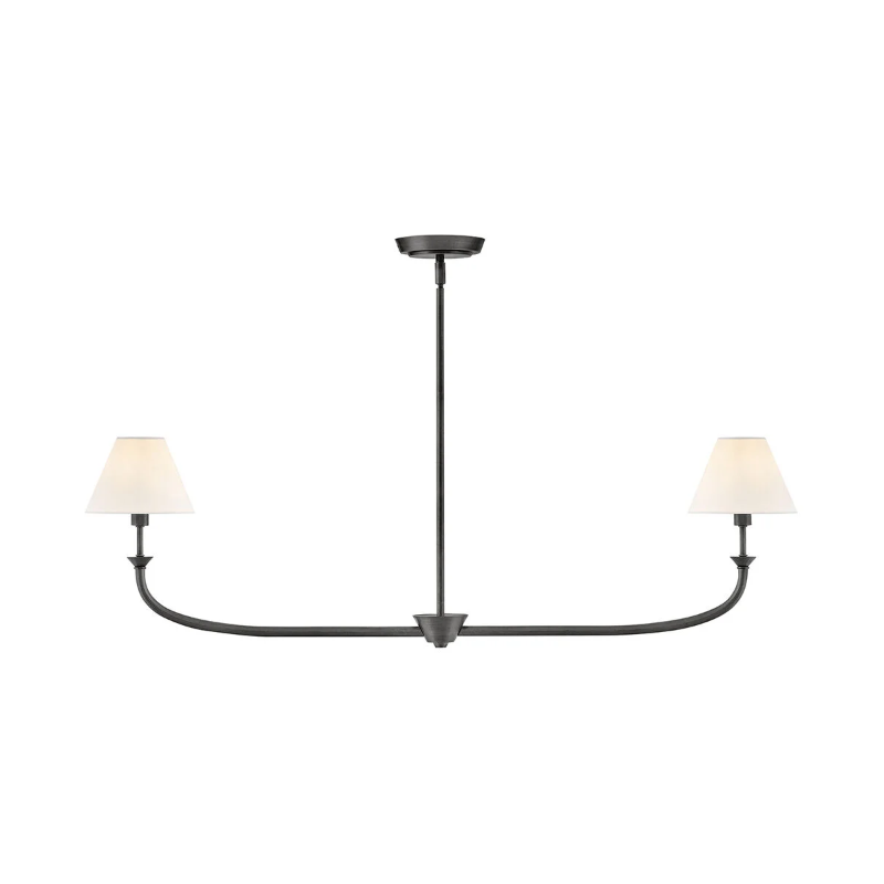 Hinkley 45164 Greta 2-lt 41" LED Linear Chandelier - Blackened Brass