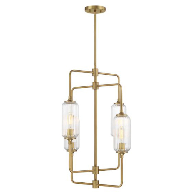 Savoy House 1-3023-4 Holton 4-lt 20" Chandelier - Warm Brass