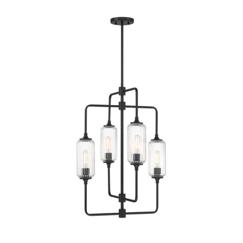 Savoy House 1-3023-4 Holton 4-lt 20" Chandelier - Matte Black