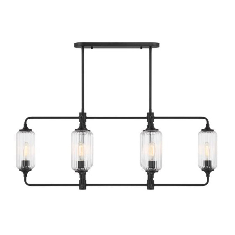 Savoy House 1-3026-6 Holton 6-lt 42" Linear Chandelier - Matte Black