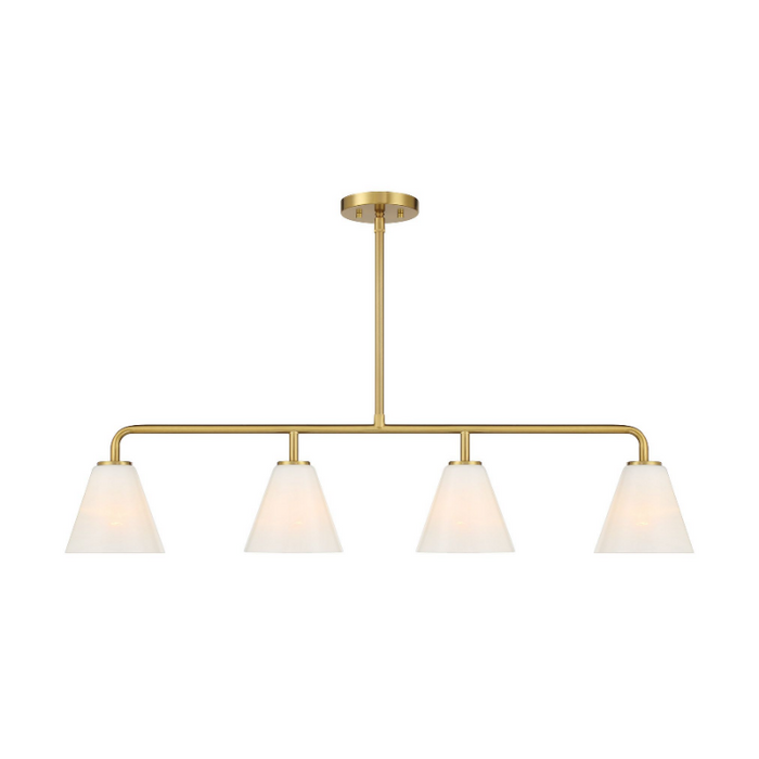 Savoy House 1-4014-4 Blair 4-lt 40" Linear Chandelier - Warm Brass