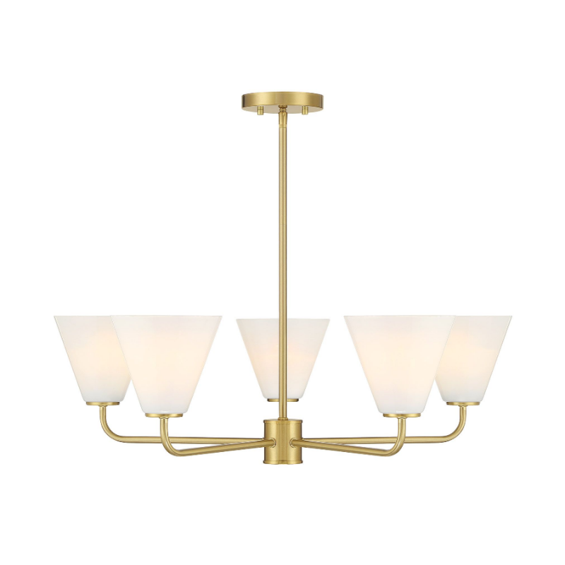 Savoy House 1-4015-5 Blair 5-lt 30" Chandelier - Warm Brass