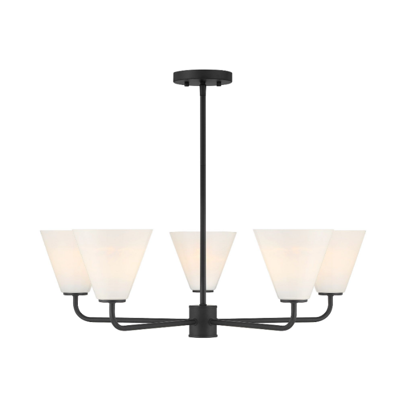 Savoy House 1-4015-5 Blair 5-lt 30" Chandelier - Matte Black