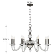Savoy House 1-4278-8 Aragon 8-lt 34" Chandelier