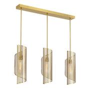 Savoy House 1-8031-3 Hillbourne 3-lt 38" Linear Chandelier - Warm Brass