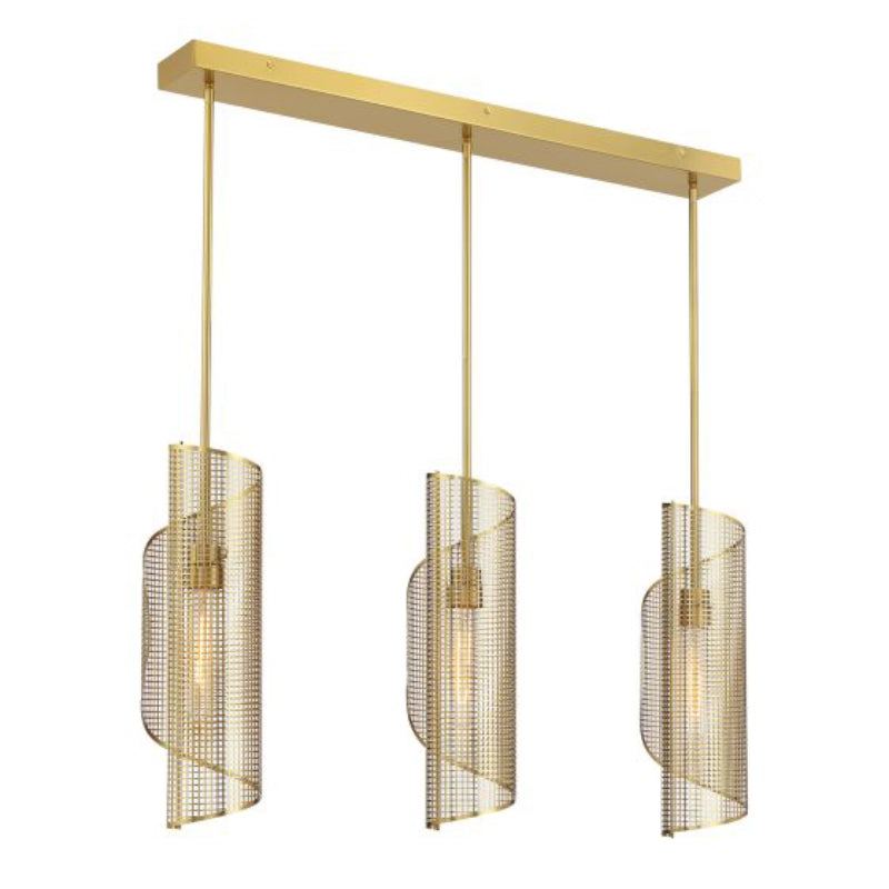 Savoy House 1-8031-3 Hillbourne 3-lt 38" Linear Chandelier - Warm Brass