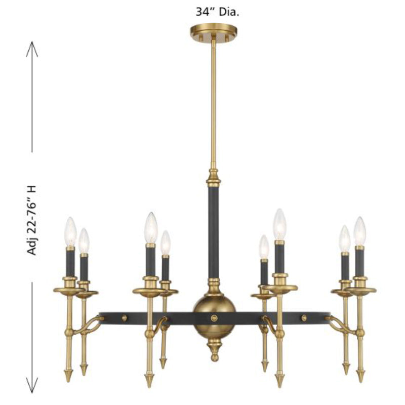 Savoy House 1-9512-8 Consulate 8-lt 34" Chandelier