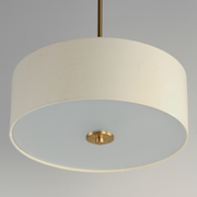 Maxim 10014 Bongo 3-lt 18" Pendant/Semi-Flush Mount - Natural Aged Brass/Oatmeal