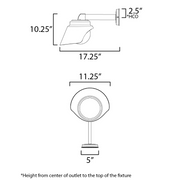 Maxim 10117 Habit 1-lt 11" Outdoor Wall Sconce