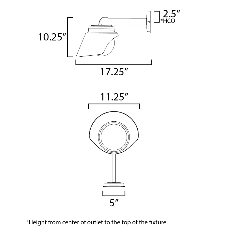 Maxim 10117 Habit 1-lt 11" Outdoor Wall Sconce