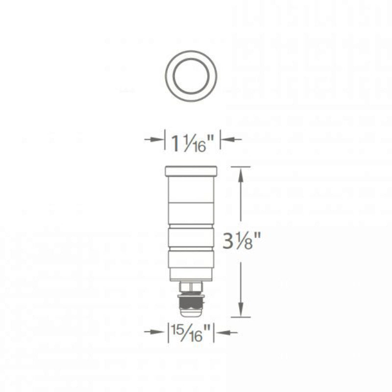 WAC 1011 1" Landscape Recessed LED Inground Round Slim Light