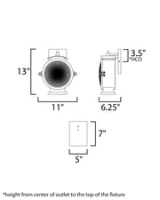 Maxim 10181 Portside 1-lt 13" Tall Outdoor Wall Sconce