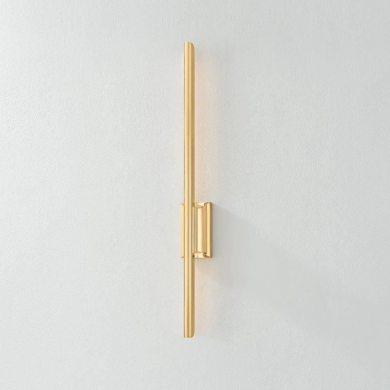 Hudson Valley 1027 Bernard 1-lt 27" Tall LED Wall Sconce - Aged Brass