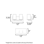 Maxim 10282 Lateral 2-lt 12" Bath Vanity