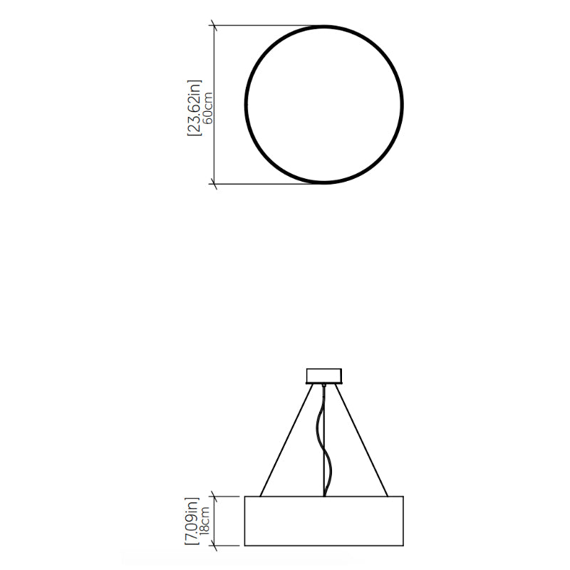 Accord 1037LED Cylindrical 1-lt 24" LED Pendant