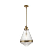 Maxim 10395 Hargreaves 1-lt 14" Pendant-Natural Aged Brass