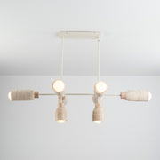 Maxim 10628 Pompeii 8-lt 50" Pendant - Travertine / Oyster