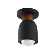Maxim 10629 Pompeii 1-lt 5" Flush Mount - Lava / Black