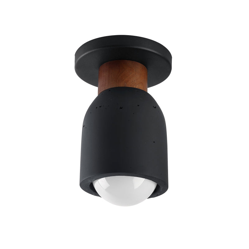 Maxim 10629 Pompeii 1-lt 5" Flush Mount - Lava / Black