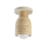 Maxim 10629 Pompeii 1-lt 5" Flush Mount - Travertine / Oyster