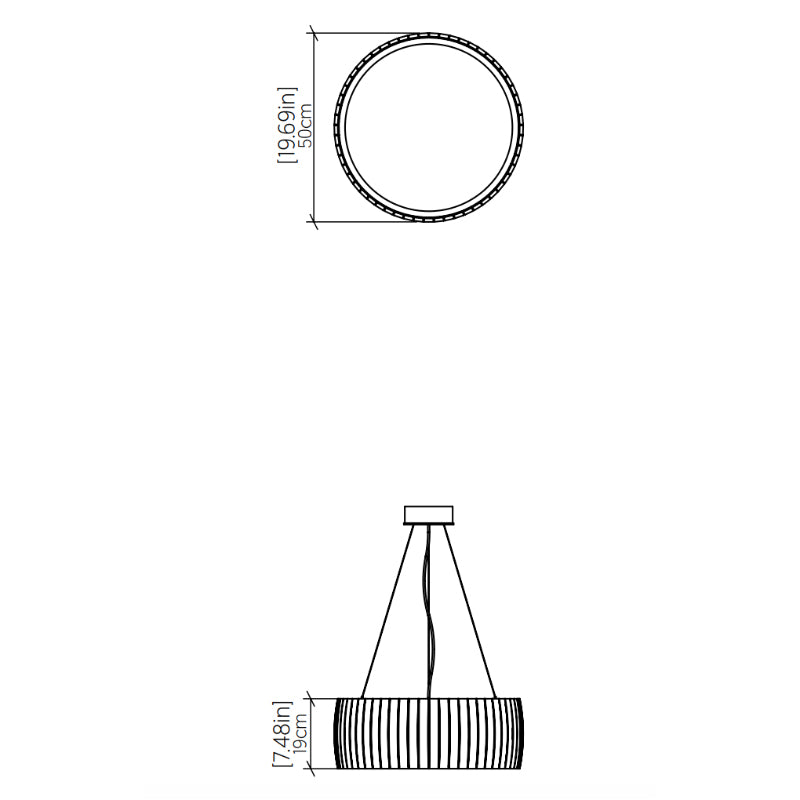 Accord 1110 Barril 1-lt 20" LED Pendant