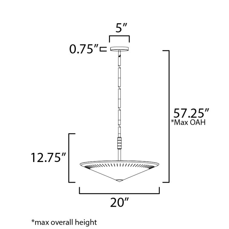 Maxim 11436 Helsinki 3-lt 20" Pendant