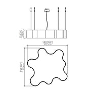 Accord 1200LED Organic 1-lt 40" LED Pendant