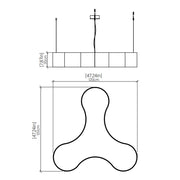 Accord 1222LED Organic 1-lt 47" LED Pendant