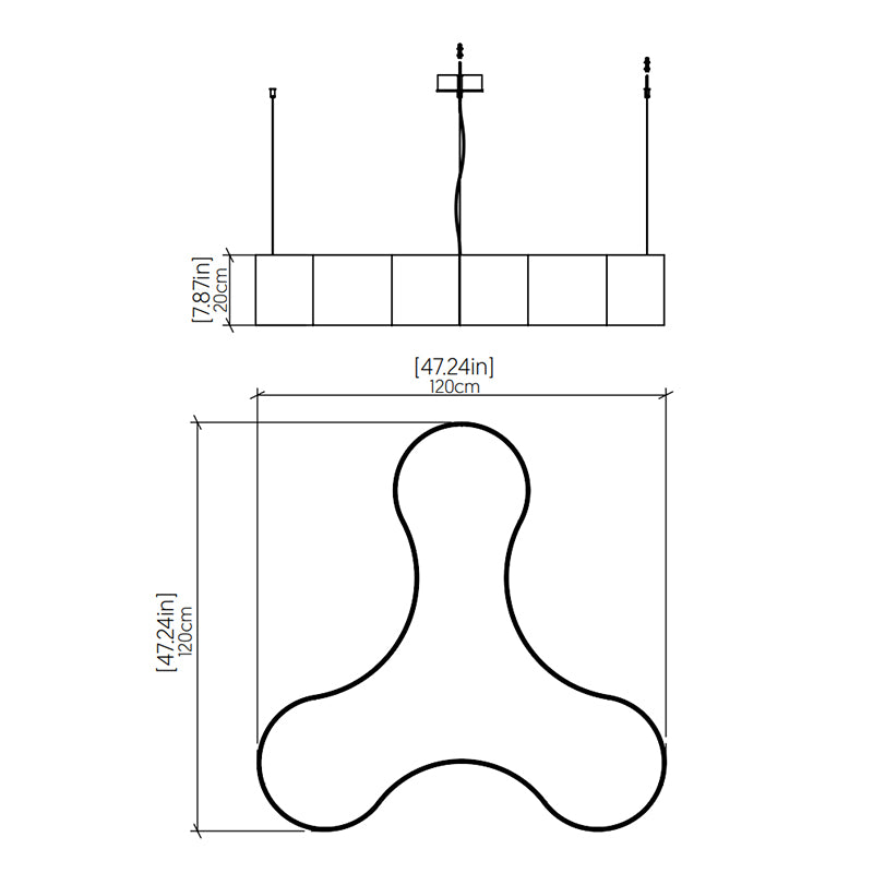Accord 1222LED Organic 1-lt 47" LED Pendant