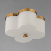 Maxim 12240 Clover 2-lt 14" Flush Mount-Natural Aged Brass