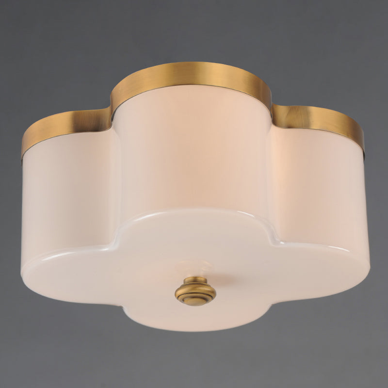 Maxim 12240 Clover 2-lt 14" Flush Mount-Natural Aged Brass