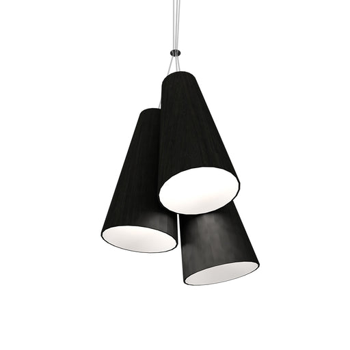 Accord 1234 Conical 3-lt 14" LED Pendant - Charcoal