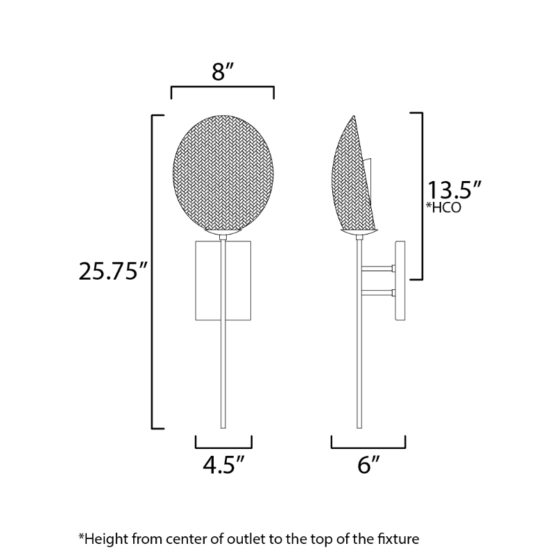 Maxim 12601 Maldives 1-lt 26" Tall Wall Sconce