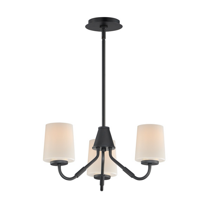 Maxim 12695 Durham 3-lt 19" Chandelier - Black