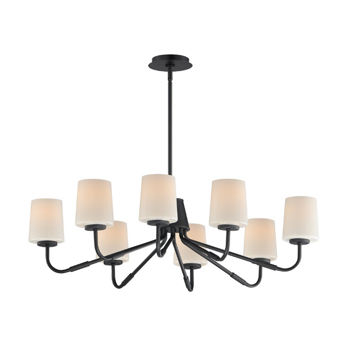 Maxim 12698 Durham 8-lt 34" Chandelier - Black