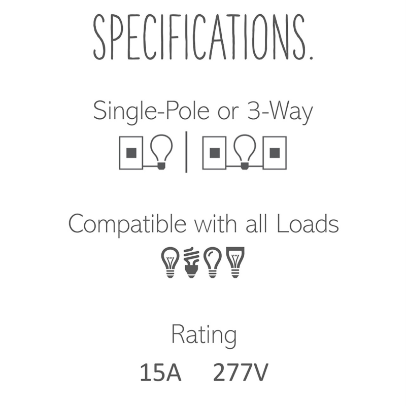 Adorne ASPD1532 15A Paddle Switch with Microban, 277V