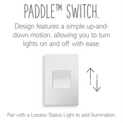 Adorne ASPD1532 15A Paddle Switch with Microban, 277V