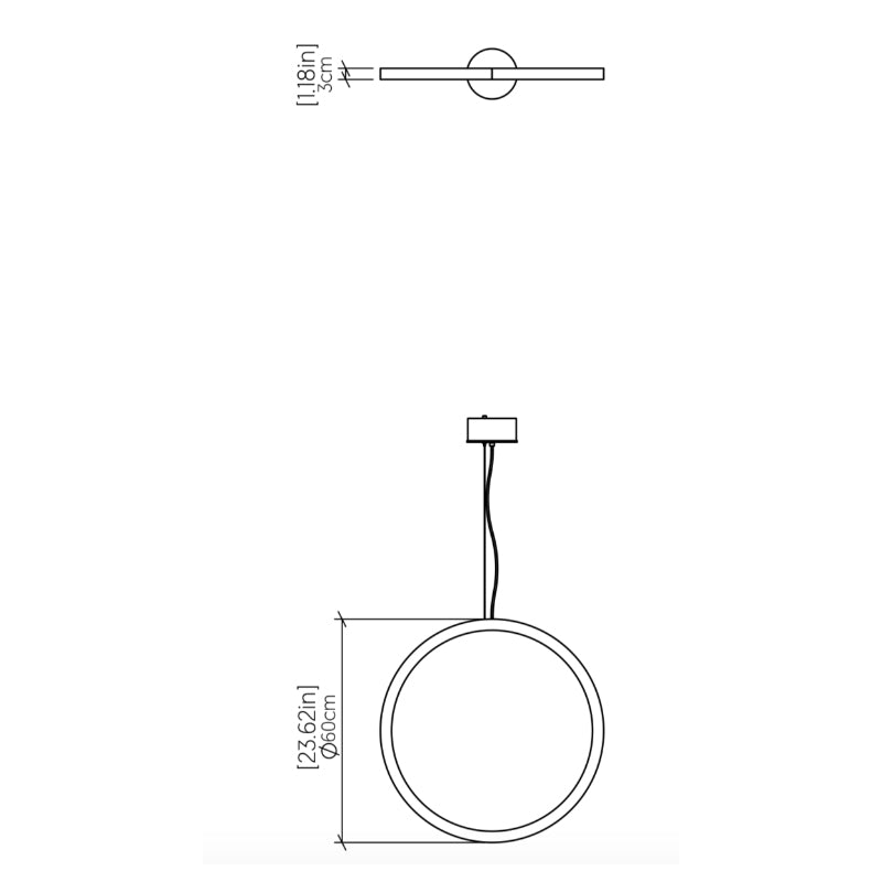 Accord 1294 Frame 1-lt 24" LED Pendant