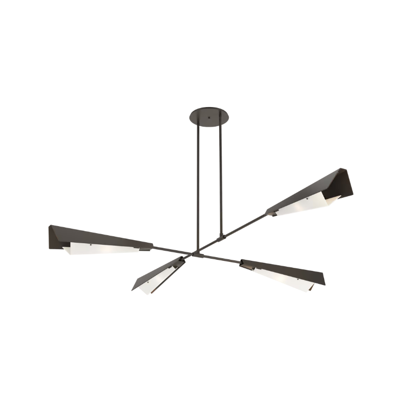 Hubbardton Forge 131010 Vertex 4-lt 92" Pendant/Semi-Flush - Dark Smoke