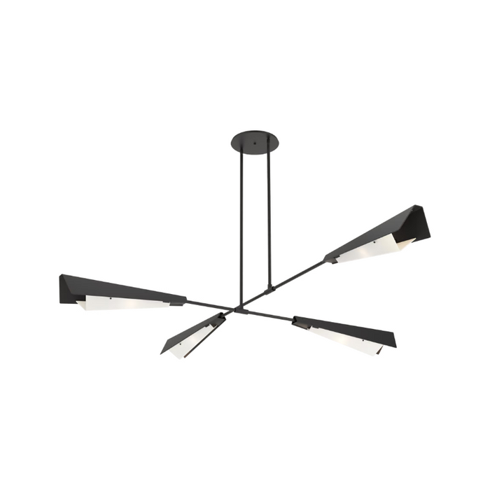 Hubbardton Forge 131010 Vertex 4-lt 92" Pendant/Semi-Flush - Black