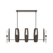 Hubbardton Forge 131080 Passage 8-lt 52" Pendant - Bronze/Frosted Glass