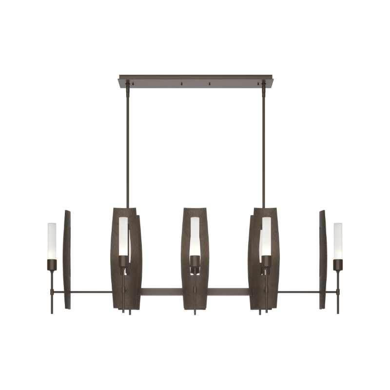 Hubbardton Forge 131080 Passage 8-lt 52" Pendant - Bronze/Frosted Glass