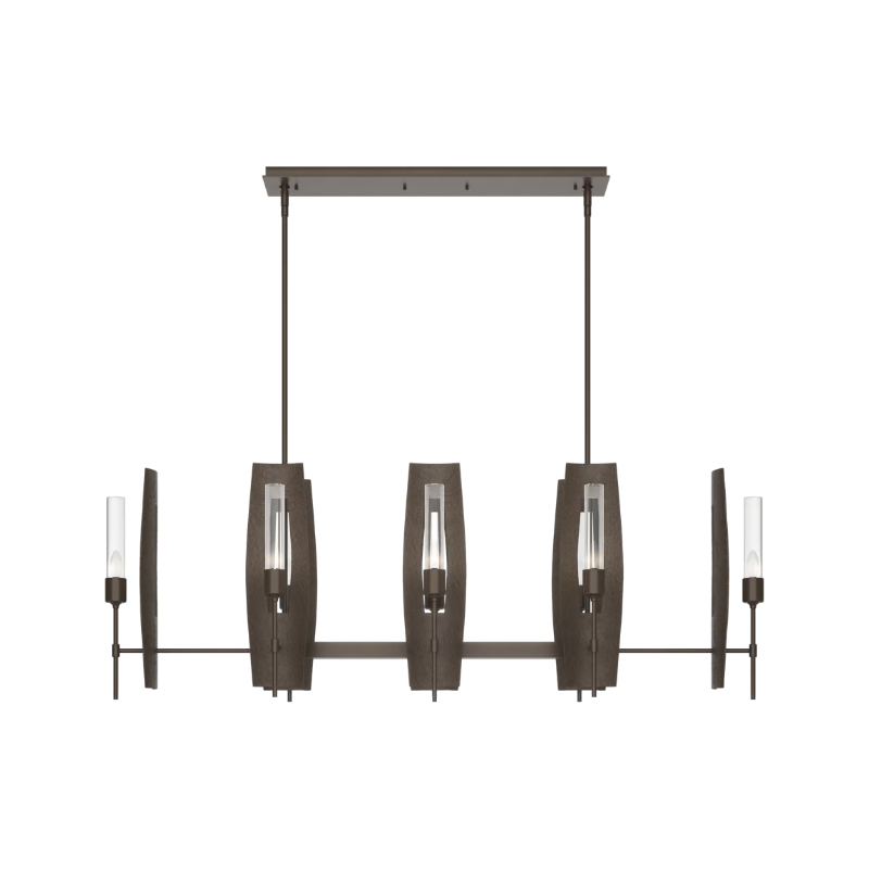 Hubbardton Forge 131080 Passage 8-lt 52" Pendant - Bronze/Clear Glass